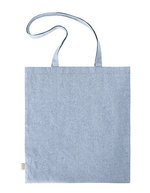 Halfar Shopper Planet aus recycelter Baumwolle, Beige 38 x 42 cm, HF16062 – Blue
