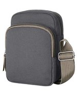 Halfar CrossBag Country aus Baumwolle, anthrazit, Anthracite 15 x 20 x 7 cm, HF16074 – Bild 1
