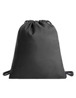 Halfar Nachhaltiger Zugbeutel-Rucksack aus rPET, Anthracite 36 x 44 cm, HF16079 – Noir