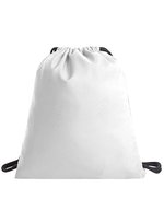 Halfar Nachhaltiger Zugbeutel-Rucksack aus rPET, Anthracite 36 x 44 cm, HF16079 – Blanc
