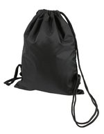 Halfar Taffeta Rucksack Sport mit Kordelzug, Black 33 x 42 cm, HF2716 – Black