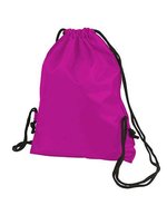 Halfar Taffeta Rucksack Sport mit Kordelzug, Black 33 x 42 cm, HF2716 – Fuchsia
