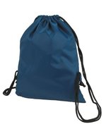 Halfar Taffeta Rucksack Sport mit Kordelzug, Black 33 x 42 cm, HF2716 – Navy