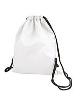 Halfar Taffeta Rucksack Sport mit Kordelzug, Black 33 x 42 cm, HF2716 – White