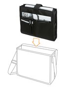 Halfar Laptop Inlay 2023 mit Organizer-Elementen, Black 36 x 29 x 7 cm, HF2782 – Bild 3