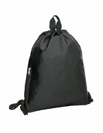 Halfar Kordelzug-Rucksack mit Reißverschlussfach – Black