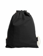 Halfar Baumwollrucksack mit Kordelzug 13L – Black