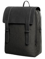 Halfar Urbaner Notebook-Rucksack mit Velours-Kunstleder, Black 32 x 41 x 15 cm, HF3058 – Bild 2