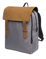 Halfar Urbaner Notebook-Rucksack mit Velours-Kunstleder, Black 32 x 41 x 15 cm, HF3058 – Brown