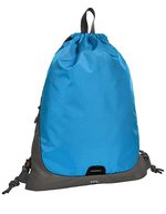 Halfar Drawstring Rucksack mit Seitentasche – Cyan
