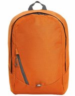 Halfar Rucksack Solution mit Reflektoren, Black 28 x 43 x 11 cm, HF3355 – Orange