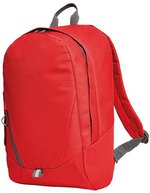 Halfar Rucksack Solution mit Reflektoren, Black 28 x 43 x 11 cm, HF3355 – Red