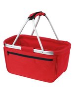 Halfar Einkaufskorb mit Alurahmen, 20 Liter, Anthracite 45 x 25 x 25 cm, HF3939 – Red