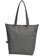 Borsa shopper Jersey con cerniera e langen Griffen – Anthracite