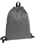 Anthracite Jersey-Drawstring Bag with Zipper – Bild 2