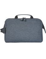 Halfar Reißverschlusstasche aus recyceltem Polyester – Blue-Grey Melange