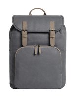 Halfar Notebook-Rucksack mit PU-Velourskunstleder, Anthracite 31 x 46 x 14 cm, HF6502 – Bild 3