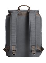 Halfar Notebook-Rucksack mit PU-Velourskunstleder, Anthracite 31 x 46 x 14 cm, HF6502 – Bild 4