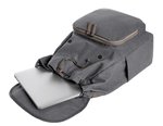 Halfar Notebook-Rucksack mit PU-Velourskunstleder, Anthracite 31 x 46 x 14 cm, HF6502 – Bild 5