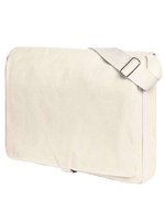 Halfar Schultertasche Like mit Bügelverschluss, Black 37 x 31 x 7 cm, HF6504 – Nature