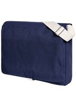 Halfar Schultertasche Like mit Bügelverschluss, Black 37 x 31 x 7 cm, HF6504 – Navy