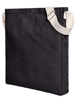 Halfar Baumwoll Shopper mit Druckknopfverschluss, Black 32 x 38 x 5 cm, HF6506 – Bild 2