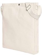 Halfar Baumwoll Shopper mit Druckknopfverschluss, Black 32 x 38 x 5 cm, HF6506 – Nature