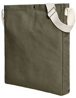 Halfar Baumwoll Shopper mit Druckknopfverschluss, Black 32 x 38 x 5 cm, HF6506 – Oliv