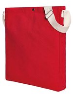 Halfar Baumwoll Shopper mit Druckknopfverschluss, Black 32 x 38 x 5 cm, HF6506 – Red