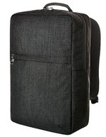 Halfar Notebook-Rucksack Europe aus recyceltem Polyester, Ash 28 x 42 x 12 cm, HF6514 – Noir-Sprinkle