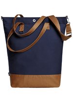 Halfar Shopper Life mit verstellbarem Schultergurt – Navy/Brown