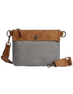 Halfar Zipper Bag Life mit Reißverschluss, Black/Black 23 x 18 x 0,1 cm, HF6523 – Grigio/Marrone