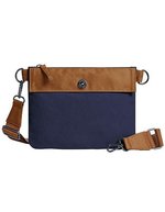 Halfar Zipper Bag Life mit Reißverschluss, Black/Black 23 x 18 x 0,1 cm, HF6523 – Blu navy/Marrone