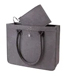 Halfar Filz-Shopper Modernclassic mit Wertsachenfach, Anthracite 37 x 30 x 12 cm, HF7556 – Bild 3