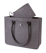 Halfar Sac cabas en feutre Modernclassic avec Wertsachenfach, Anthracite 37 x 30 x 12 cm, HF7556 – Bild 3