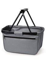 Foldable Shopper with Aluminium Frame – Grey