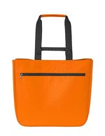 Halfar Shopper Softbasket aus recyceltem Polyester, Anthracite 40 x 37 x 20 cm, HF8020 – Orange