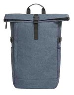 Halfar Notebook-Rucksack Circle aus RPET mit Polsterung, Black Melange 35 x 47 x 16 cm, HF8032 – Blue-Grey Melange