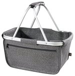 Halfar Panier en feutre avec fermeture eclair et Alurahmen, Anthracite 45 x 25 x 25 cm, HF8800 – Bild 1