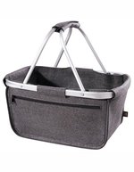 Halfar Panier en feutre avec fermeture eclair et Alurahmen, Anthracite 45 x 25 x 25 cm, HF8800 – Bild 2