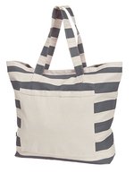 Halfar Großer Baumwoll-Shopper mit Vortasche, Anthracite 60 x 46 x 18 cm, HF9116 – Bild 2
