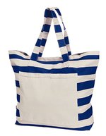 Halfar Großer Baumwoll-Shopper mit Vortasche, Anthracite 60 x 46 x 18 cm, HF9116 – Blu navy