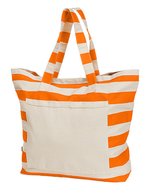 Halfar Großer Baumwoll-Shopper mit Vortasche, Anthracite 60 x 46 x 18 cm, HF9116 – Arancione