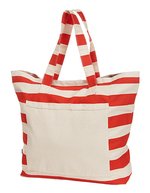 Halfar Großer Baumwoll-Shopper mit Vortasche, Anthracite 60 x 46 x 18 cm, HF9116 – Rosso