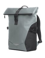 Halfar Notebook Rucksack Orbit mit Rolltop, Black 30 x 44,5 x 16 cm, HF9200 – Medium Grey