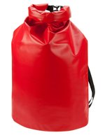 Water-Repellentr Backpack with Roll-Top Closure – Red