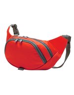 Halfar Hüftgürteltasche mit verstellbarem Bauchgurt, Black 30 x 16 x 7 cm, HF9793 – Red