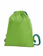 Halfar Farbenfroher Taffeta Rucksack mit Kordel, Apple Green/Green 33 x 42 cm, HFK3060 – Bild 2