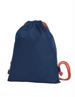 Halfar Farbenfroher Taffeta Rucksack mit Kordel, Apple Green/Green 33 x 42 cm, HFK3060 – Blu navy/Rosso