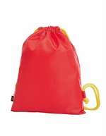 Halfar Farbenfroher Taffeta Rucksack mit Kordel, Apple Green/Green 33 x 42 cm, HFK3060 – Rosso/Giallo